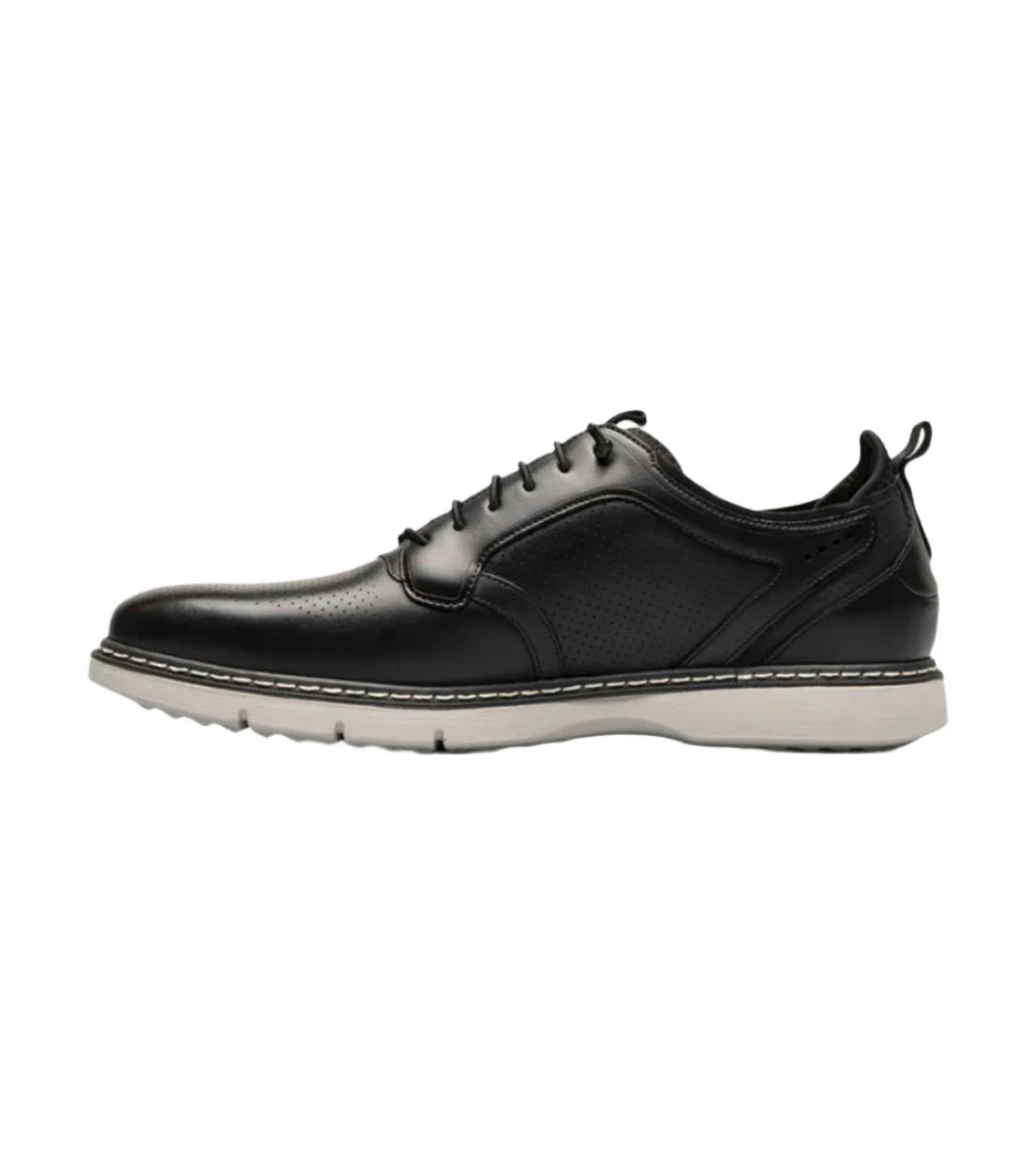 Stacy Adams Men's Sync Plain Toe Elastic Lace Up Casual Loafer - Black - Image 2