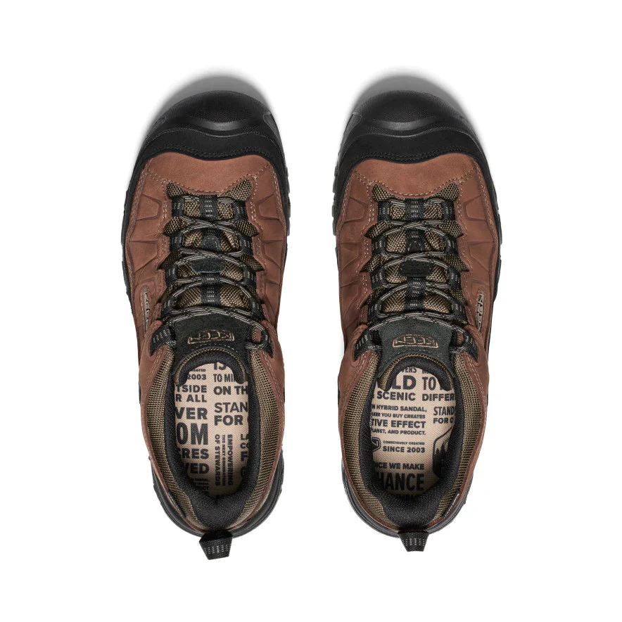 Keen Men's Targhee IV Waterproof Hiking Shoe - Bison/Black - Image 3