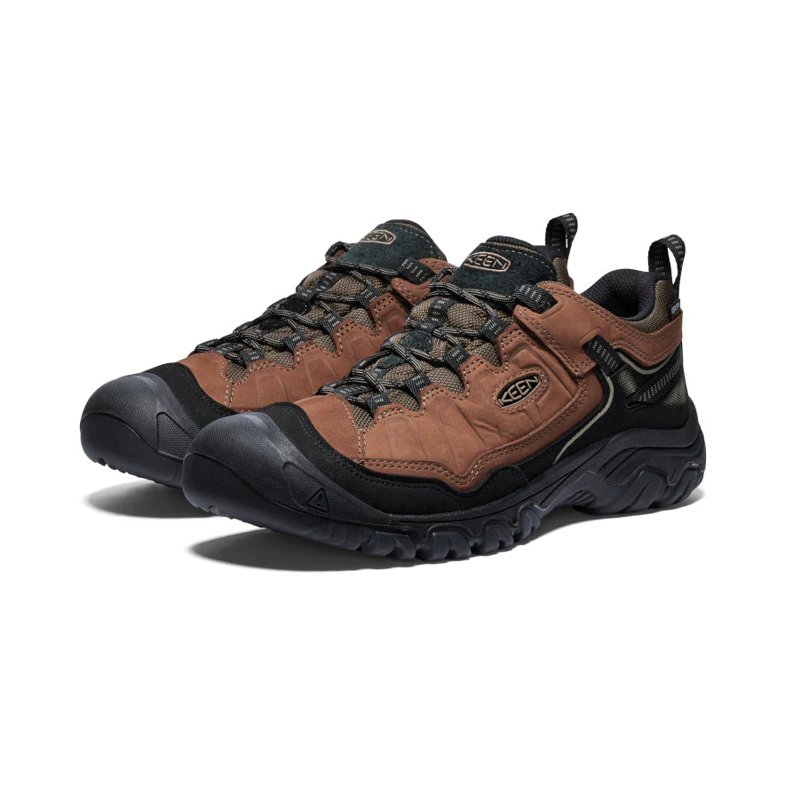 Keen Men's Targhee IV Waterproof Hiking Shoe - Bison/Black - Image 4