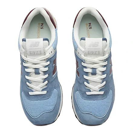 New Balance Men's 574 Sneaker - Shoreline Blue with Stillwater - Image 3