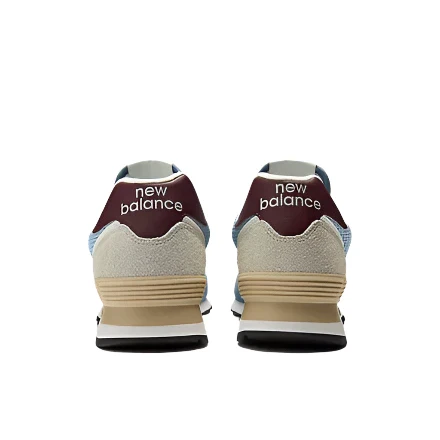 New Balance Men's 574 Sneaker - Shoreline Blue with Stillwater - Image 4