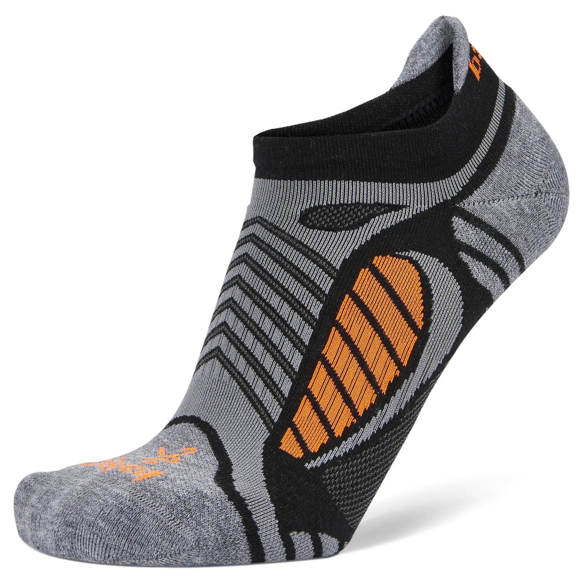 Balega Ultralight No Show Tab - Black/Grey Heather - Image 6