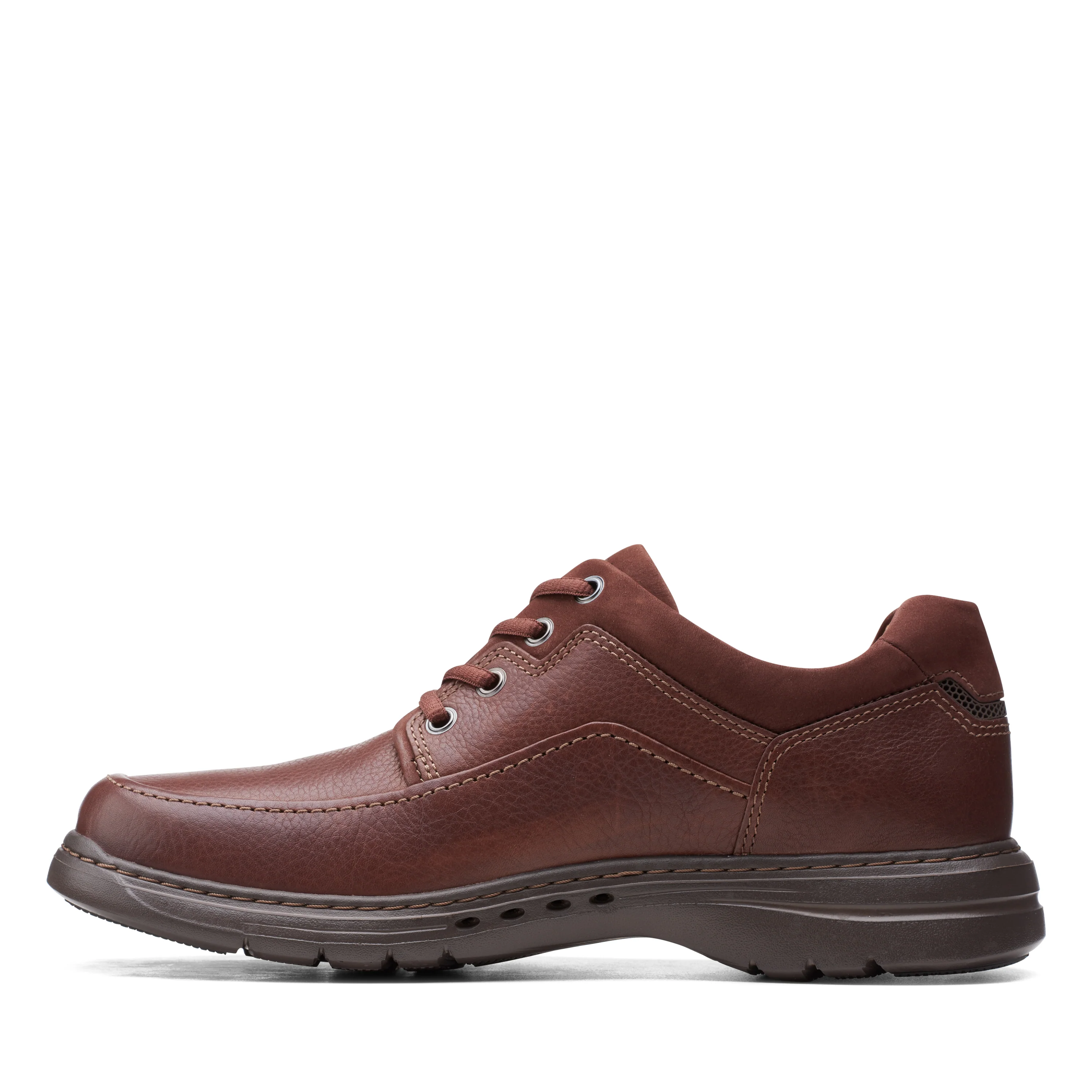 Clarks Men's Un Brawley Lace Leather Shoe - Mahogany - Image 2