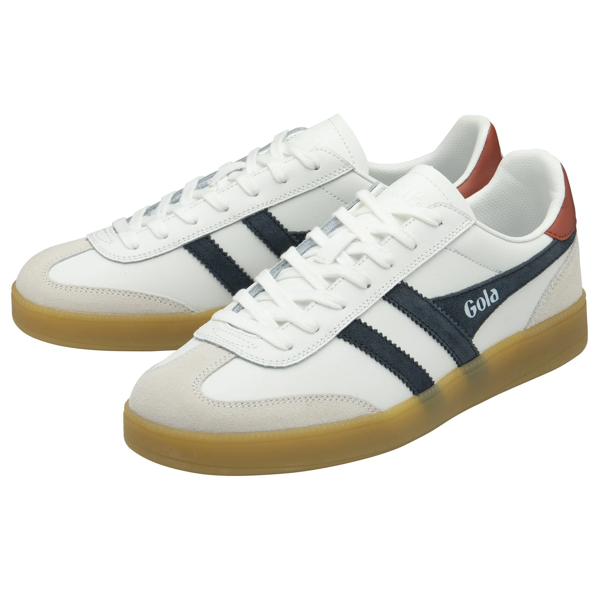 Gola Men's Viper Retro Leather Sneakers - White/Navy/Rust/Gum - Image 3