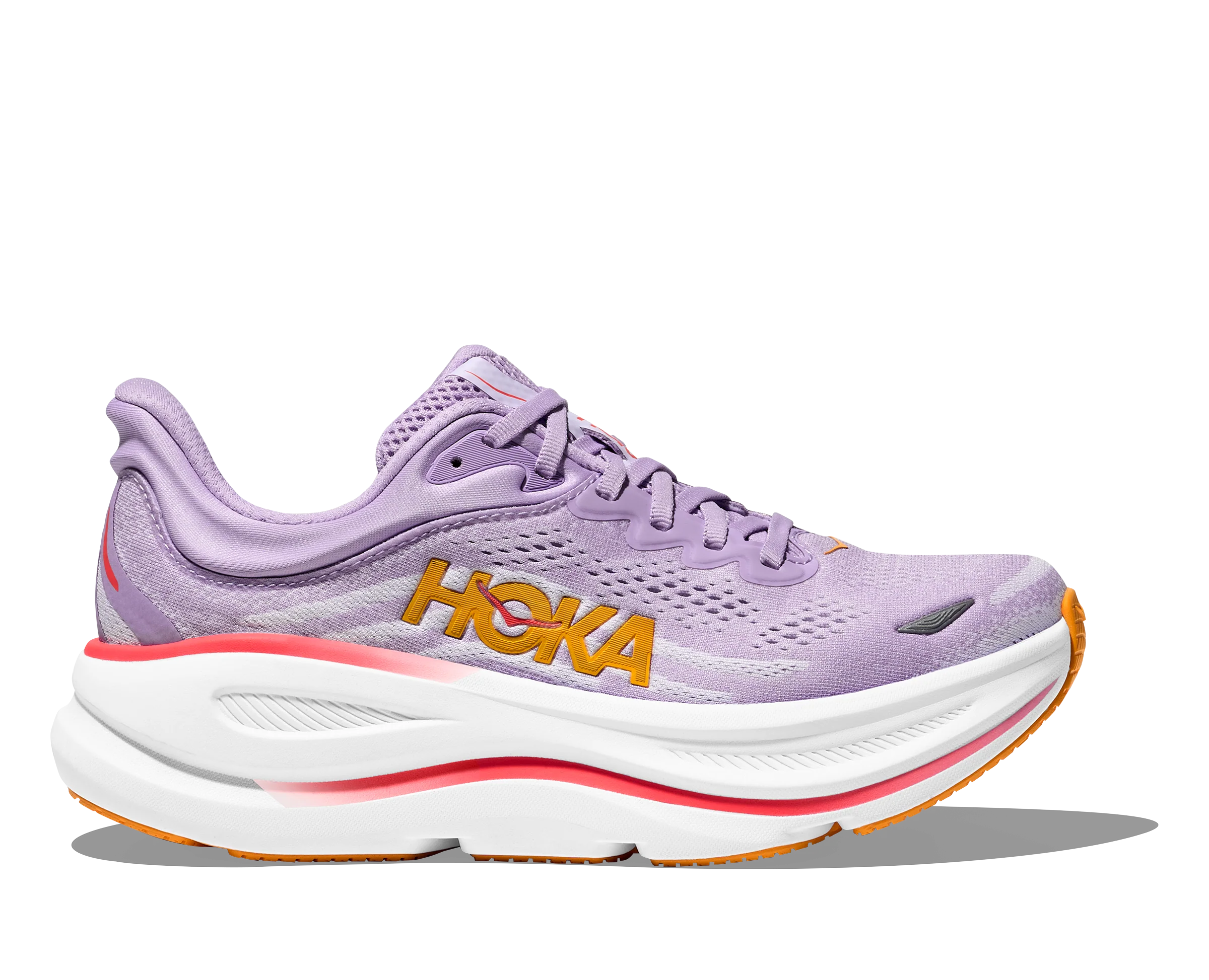 HOKA Women's Bondi 9 Ultra Cushioned Running Shoe - Aster Flower/Starlight Glow - Image 3
