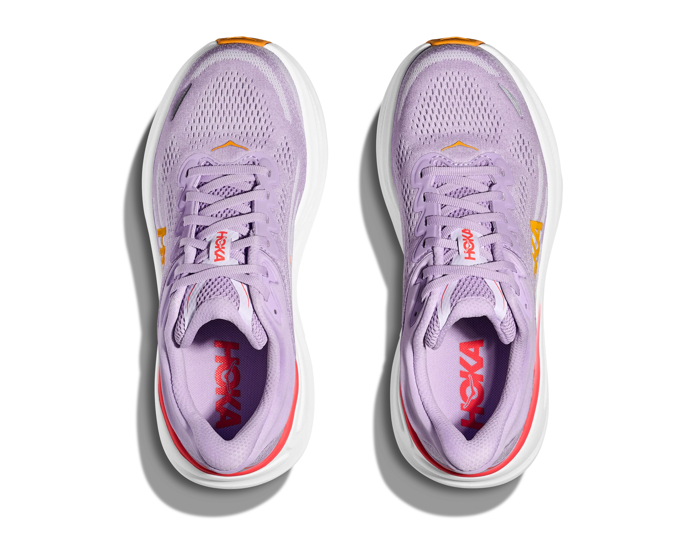 HOKA Women's Bondi 9 Ultra Cushioned Running Shoe - Aster Flower/Starlight Glow - Image 7