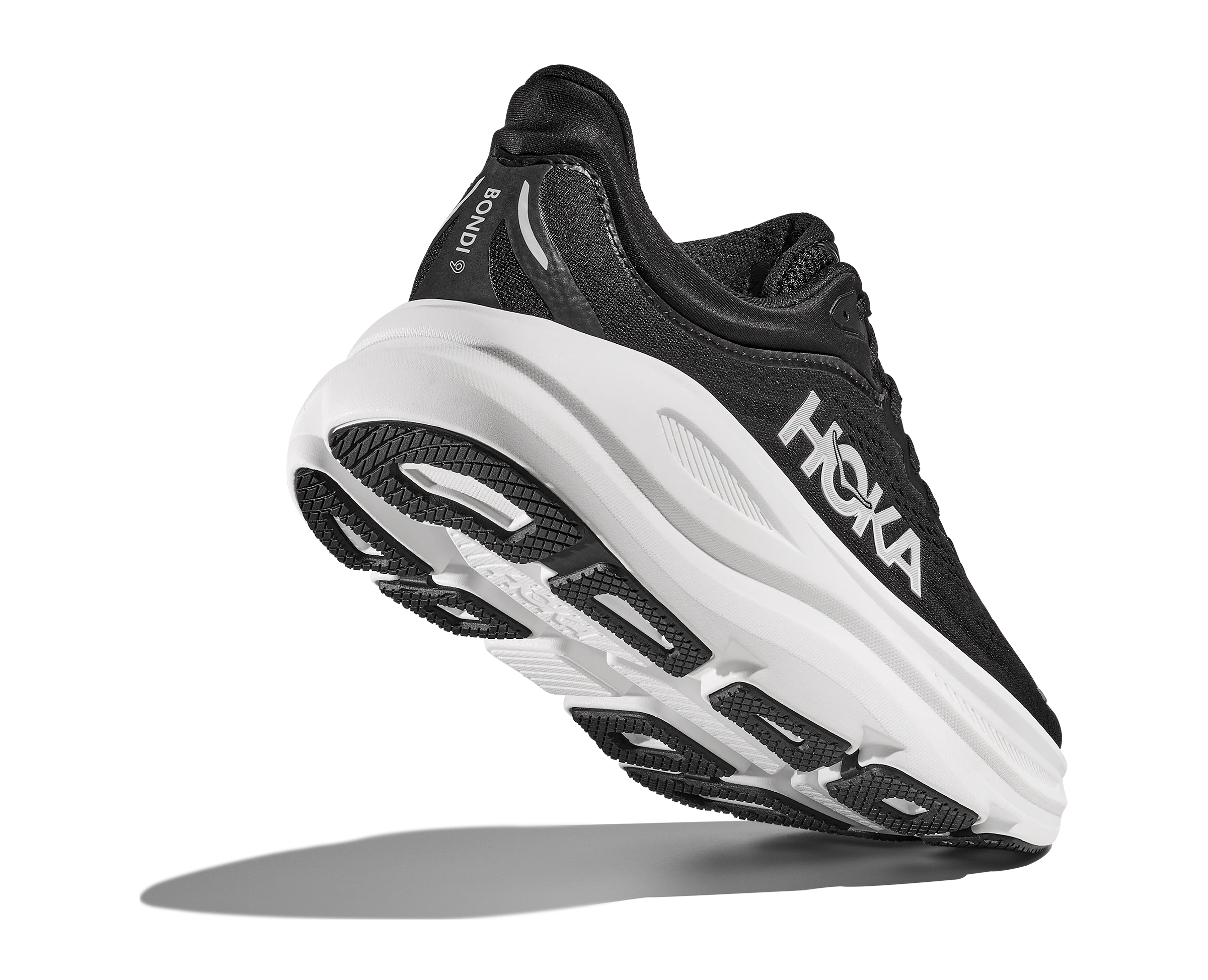HOKA Women's Bondi 9 Ultra Cushioned Running Shoe - Black/White - Image 5