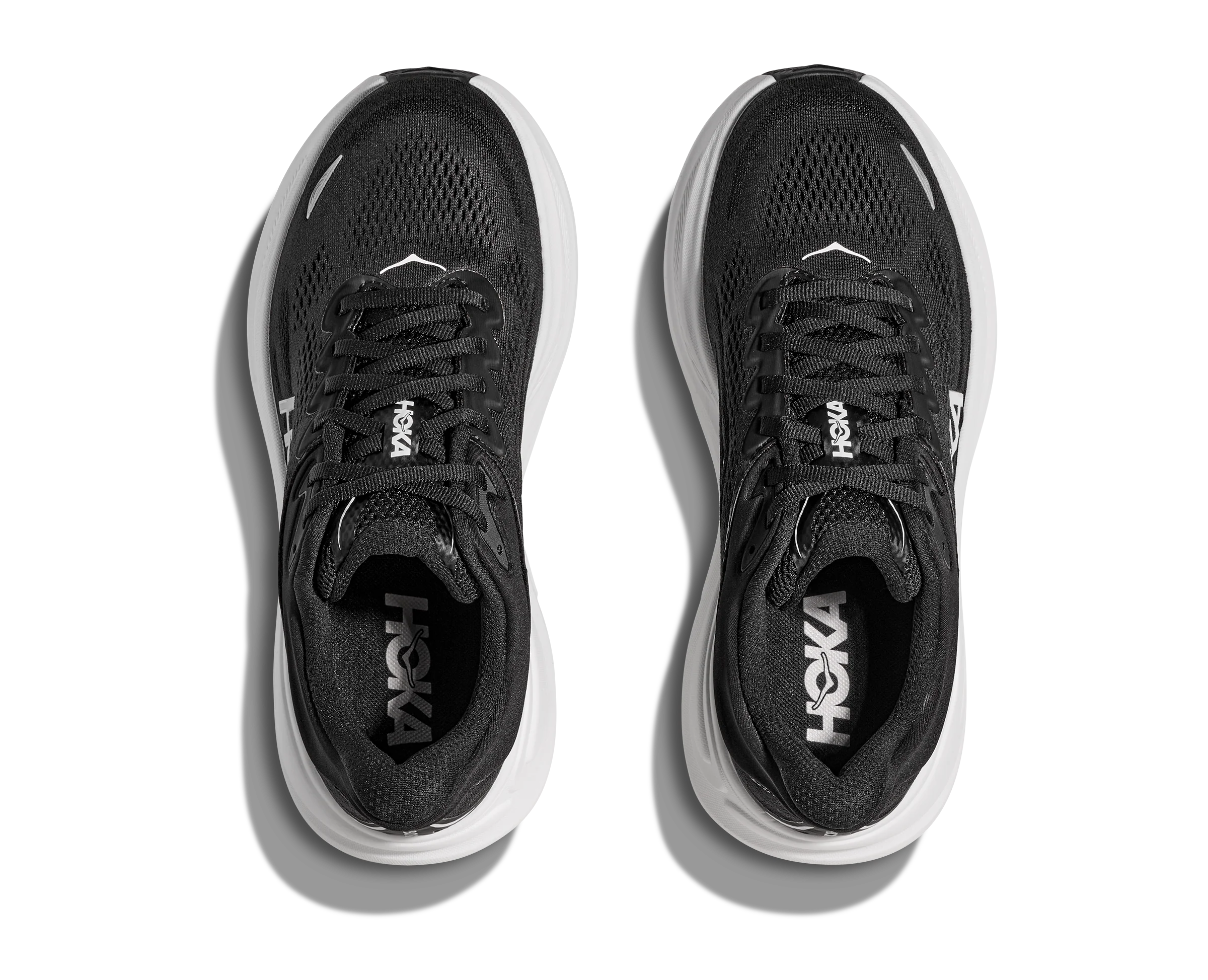 HOKA Women's Bondi 9 Ultra Cushioned Running Shoe - Black/White - Image 7
