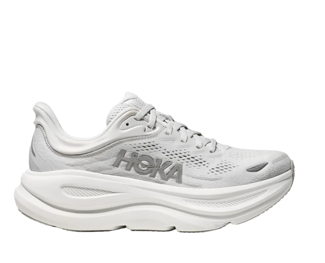 HOKA Women's Bondi 9 Everyday Running Shoe - Stardust/Sliver - Image 3