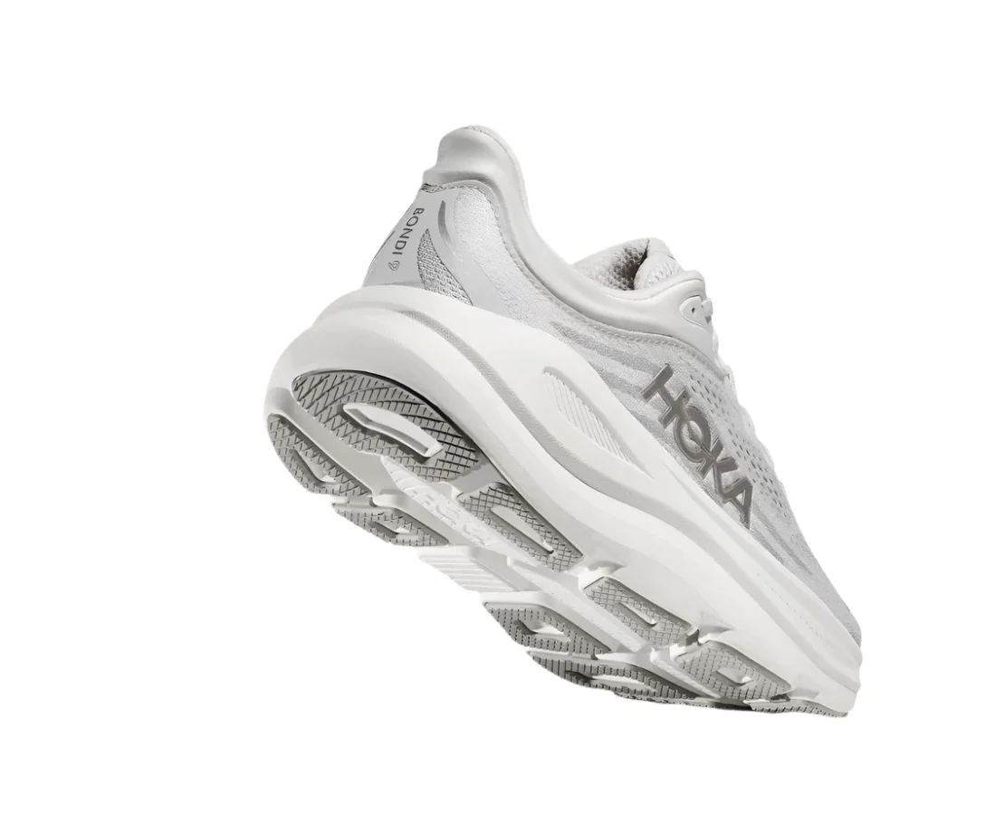HOKA Women's Bondi 9 Everyday Running Shoe - Stardust/Sliver - Image 6