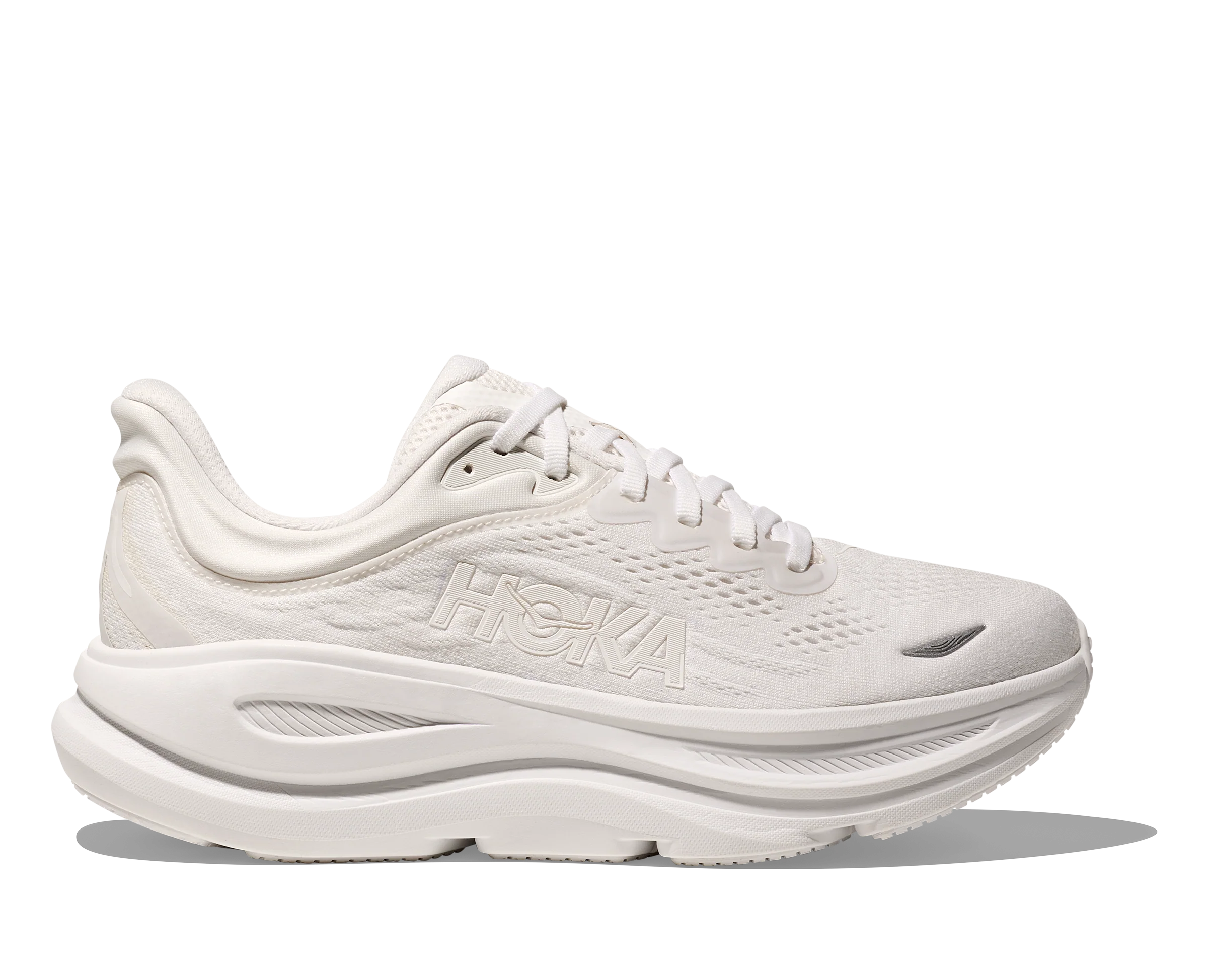 HOKA Women's Bondi 9 Ultra Cushioned Running Shoe - White/White - Image 3