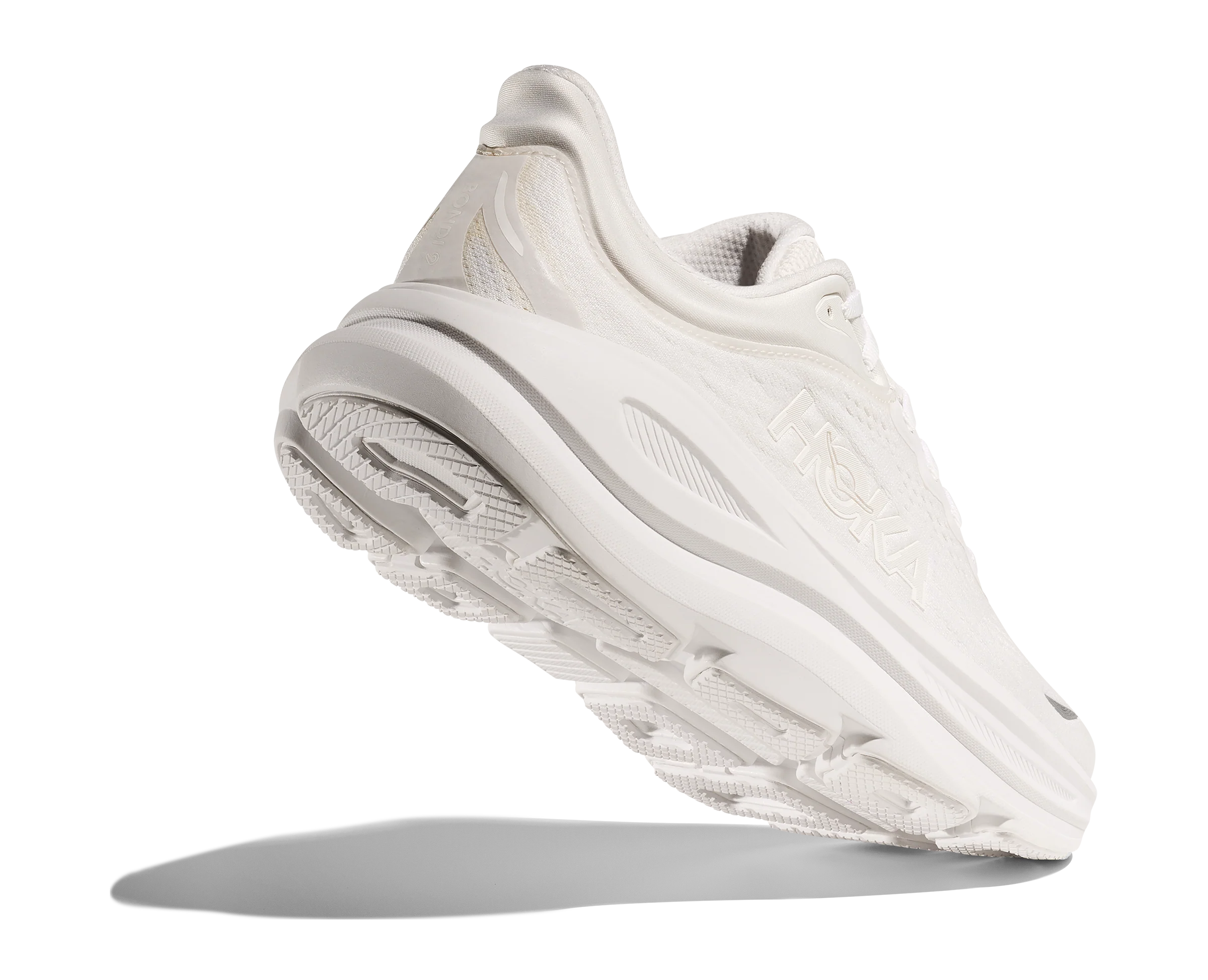 HOKA Women's Bondi 9 Ultra Cushioned Running Shoe - White/White - Image 8