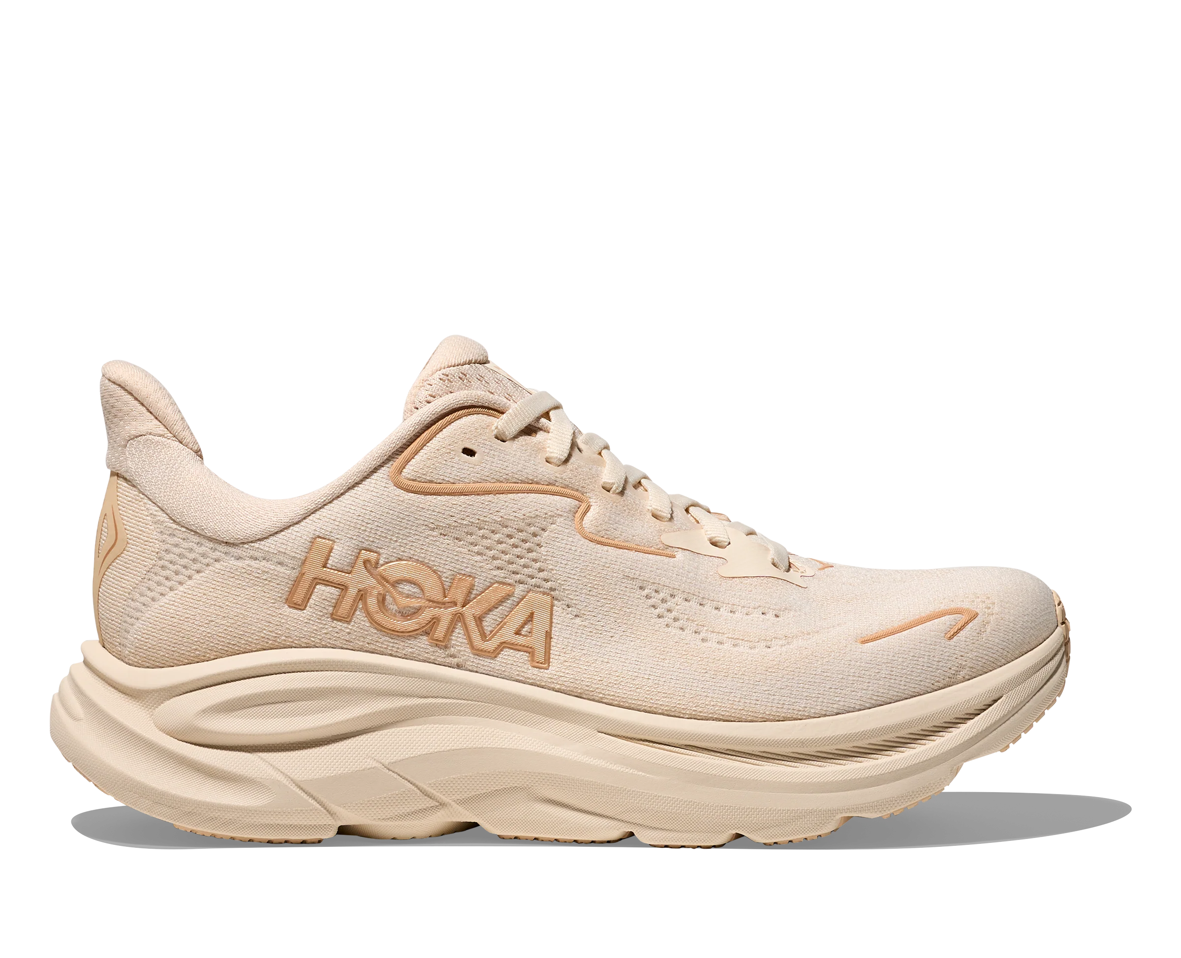 HOKA Women's Clifton 10 Cushioned Running Shoe - Vanilla/Birch - Image 3