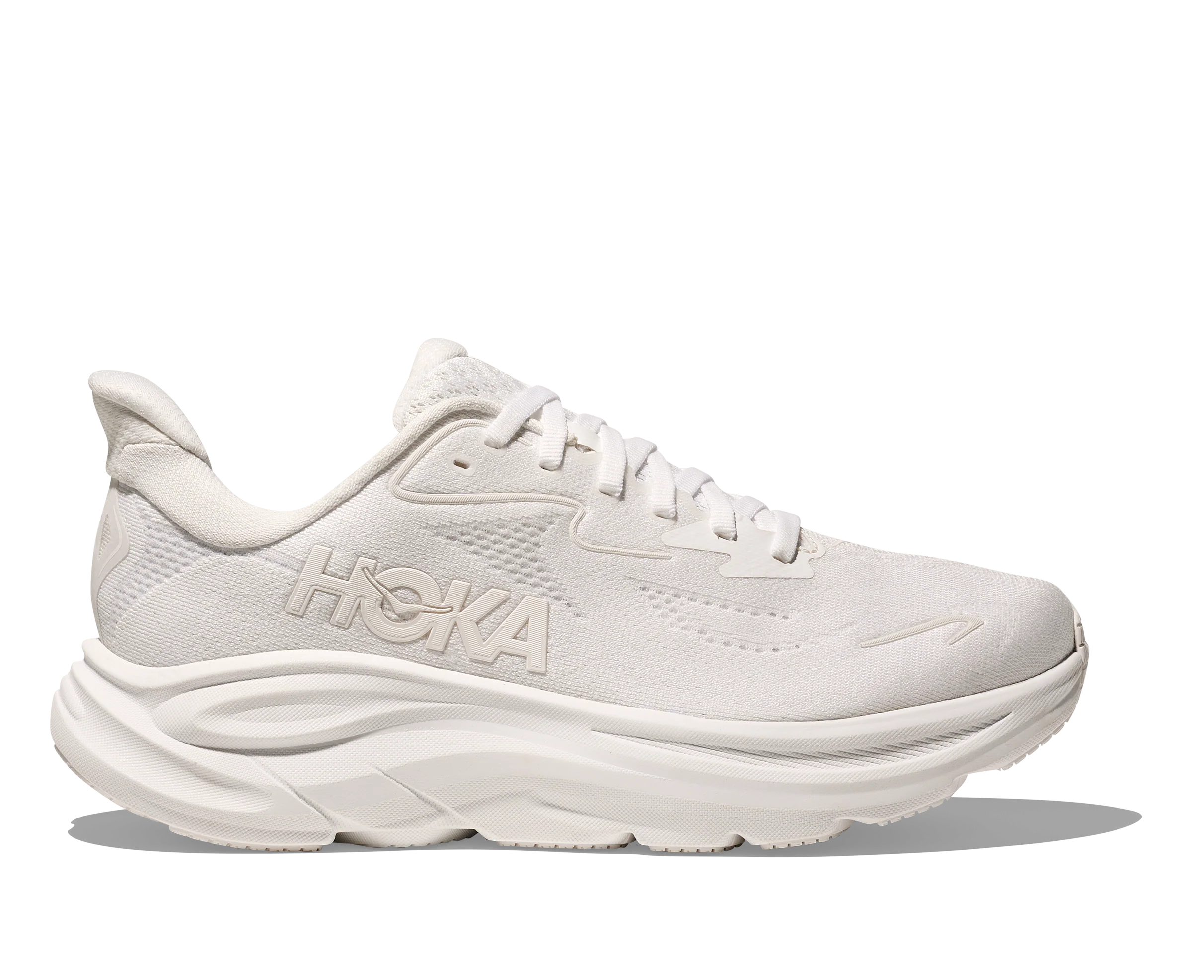 HOKA Women's Clifton 10 Cushioned Running Shoe - White/White - Image 3