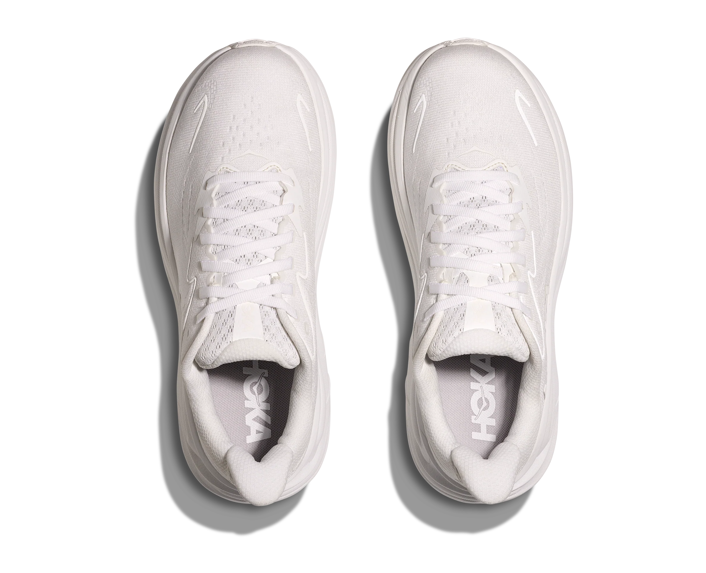 HOKA Women's Clifton 10 Cushioned Running Shoe - White/White - Image 7
