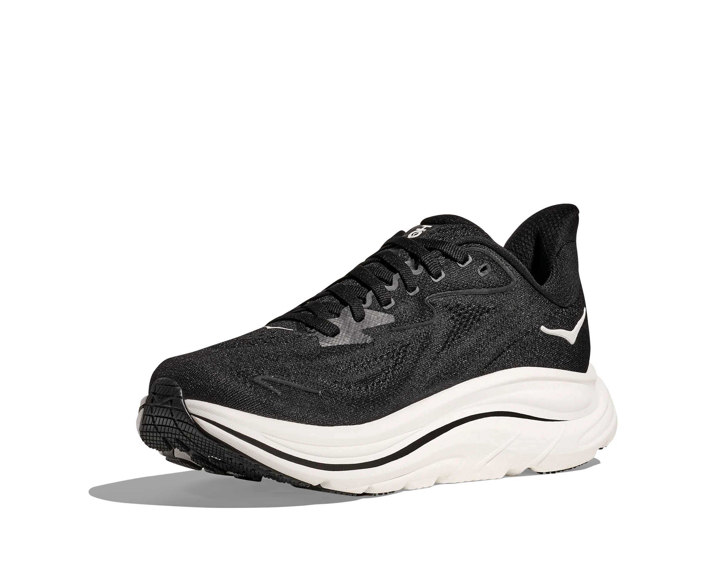 HOKA Women's Clifton 10 Cushioned Running Shoe - Black/White - Image 4