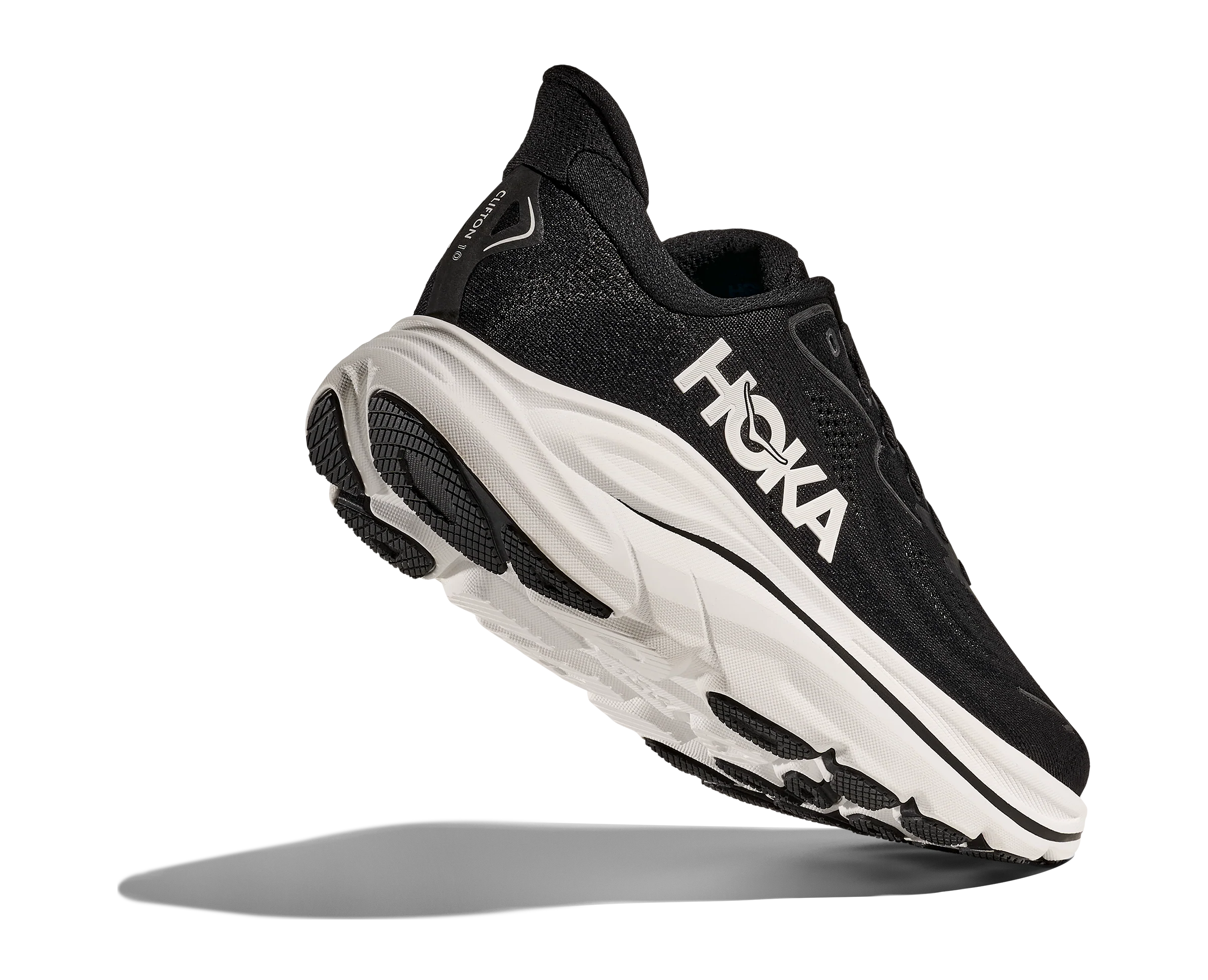 HOKA Women's Clifton 10 Cushioned Running Shoe - Black/White - Image 5