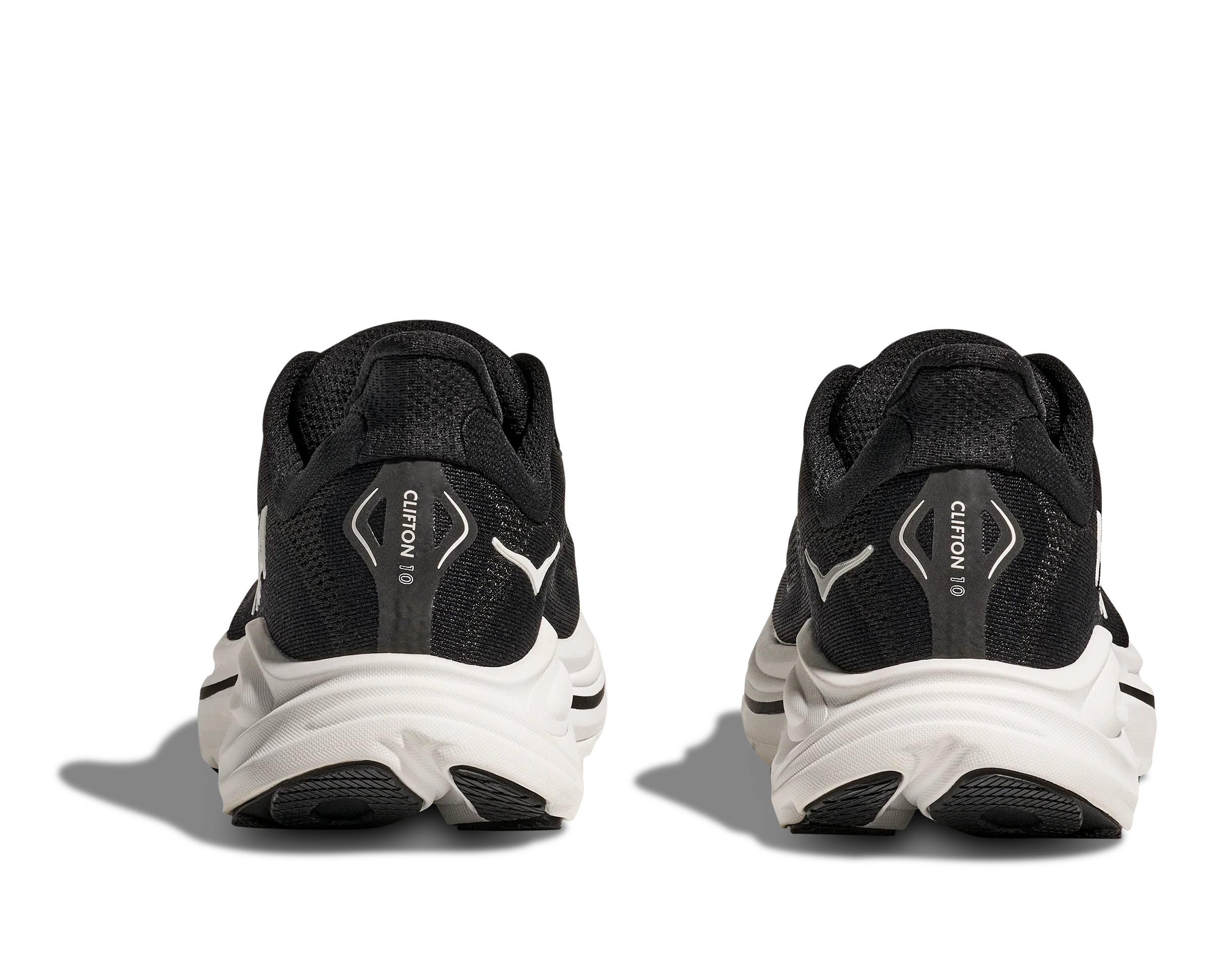 HOKA Women's Clifton 10 Cushioned Running Shoe - Black/White - Image 6