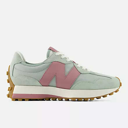 New Balance Women's 327 Sneaker - Lone Star Grey/Rosewood - Image 3