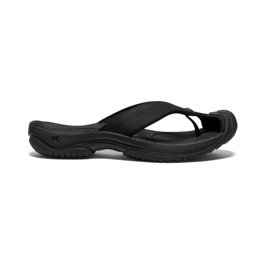 Keen Men's Waimea TG Leather Flip-Flop Sandals - Black - Image 3