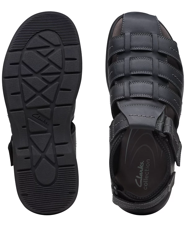 Clarks Men's Walkford Fish Sandel - Black - Image 2