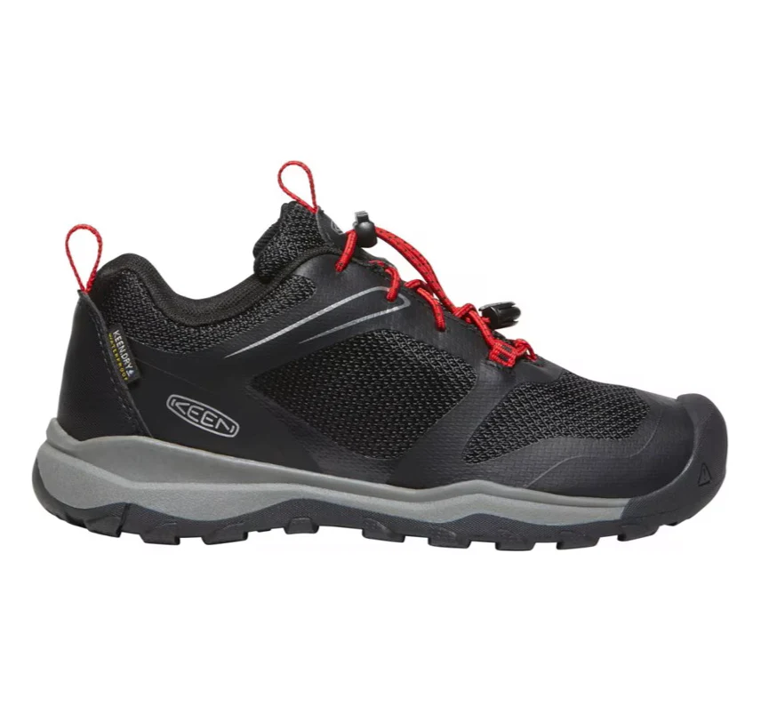 Keen Youth Wanduro Low Waterproof Boot - Black/Ribbon Red - Image 4