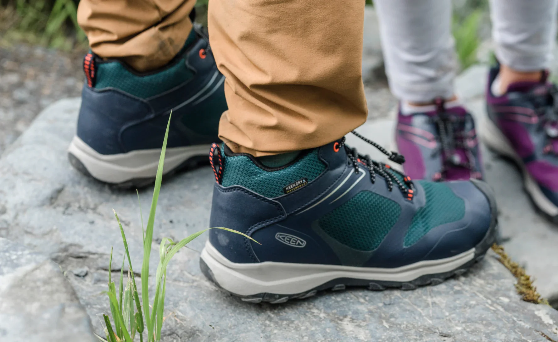Keen Youth Wanduro Mid Waterproof Boot - Sky Captain/Sea Moss - Image 7