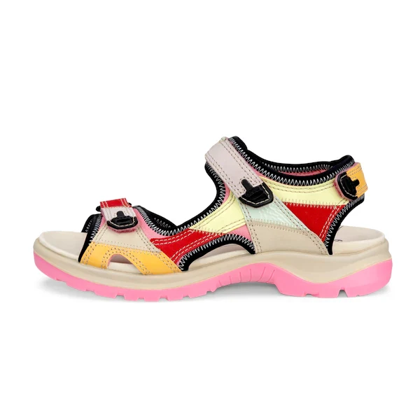 ECCO Women's Yucatan Offroad Sandal - Multicolor Bubble Gum - Image 2